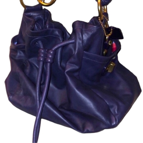 Coach Resort Leather Drawstring Limited Edition Bag in purple (2A) - Picture 4 of 12